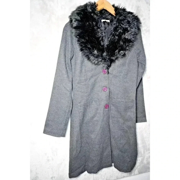 Vintage Forever 21 Coat Goth Cyber Medium Penny Lane Betsey Size M - Picture 2 of 14